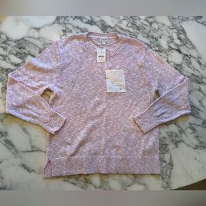 NWT J Crew Women's Lilac Purple Beach Sweater Crew Pullover Coastal Casual S